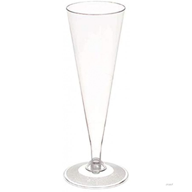 Lot de 40 flûtes à champagne pour champagne vin pâte transparent Happy Hour apéritif fluide Kristal Clear