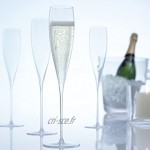 LSA International Verre de vin Savoy Lot de 2 Claire Champagne Flute 200ml Clear Set of 2