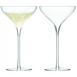 LSA International Verre de vin Savoy lot de 2 Verre claire Champagne Saucer 250ml Clear Set of 2