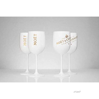 Moët & Chandon Ice Imperial Lot de 4 verres à champagne Édition limitée Ibiza Doré rose bleu blanc Weiss 230mm