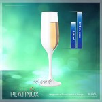 PLATINUX Lot de 6 flûtes à champagne robustes Blanc 200 ml