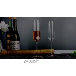 REAWOW Flutes Cristal a Champagne Verre Parfait Moderne Cristal Ensemble-Cadeau Soufflé à la Main sans Plomb Cadeau Parfait pour Mariage Anniversaire Les Restaurants Les Fêtes 2pcs
