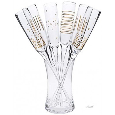 Secret de Gourmet Coffret 6 Flûtes à Champagne & Seau"Ora" 29cm Transparent