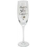 Spécial anniversaire 30 ans Cadeau étoiles Flûte à Champagne en verre
