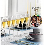 Verres Vin Pétillant Flûte à Champagne Cristal à Long Pied Verre à Gin de 6 Pièces de 280ml Idéal pour Champagne Gin Cocktail et Vin Blanc Lave-Vaisselle et Micro-Ondes Permet
