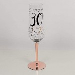 Widd Op & Co Flûte à champagne et prosecco en verre or rose pour 30e anniversaire