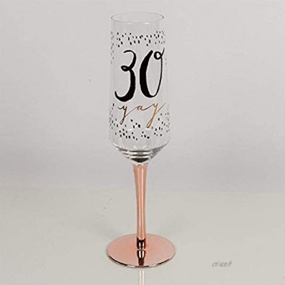 Widd Op & Co Flûte à champagne et prosecco en verre or rose pour 30e anniversaire