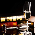 WXH Ensemble de 2 Verres à flûte à Champagne en Cristal gobelet de flûtes personnalisées Cadeau de fête cristallin en Verre Conception de Strass créative de Haute qualité