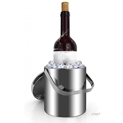 Rouge seau à glace vin boissons cooler pinces & shaker & pailles & agitateurs
