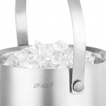 HXR Seaux de glace 1.3L Seau de haute qualité en acier inoxydable Matériau de glace avec des pinces à glace de la bière à la maison Champagne Bucket durable Cube de glaçons Sceaux à glace et rafraîch