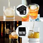 Bac a Glacons 2 Pièces Ice Cubes Tray avec Couvercle Bac à Glaçons Silicone Réutilisable Forme Ronde et Carré Bac à Glaçons Silicone pour Whisky Cocktails jus de Fruits Noir