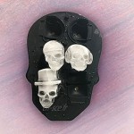 Bac à glaçons silicone avec couvercle 3D Skull,PAWACA Moules à glaçon Silicone Ice Cube Tray Silicone pour Glace au Whisky et Cocktails bière et Plus 6skulls-halloween gifts