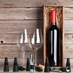 8 Bouchons de Vin en Silicone Bouchon de Bouteille en Silicone pour Garder Le Vin Frais 2 Verseur à Vin en Acier Inoxydable Bec Verseur de Vin Décanteur Accessoires Durable et Pratique