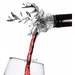 ALONGB Bec verseur de tête de cerf pour Le vin Bouchons de Bouteille de vin Uniques Aérateurs de vin en Alliage de Zinc