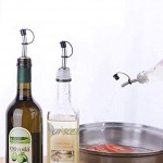 BESTONZON 6 pcs en acier inoxydable vin verseurs liqueur verser bec verseur ensemble bouchon d'huile avec couvercle pour le vin liqueur huile d'olive