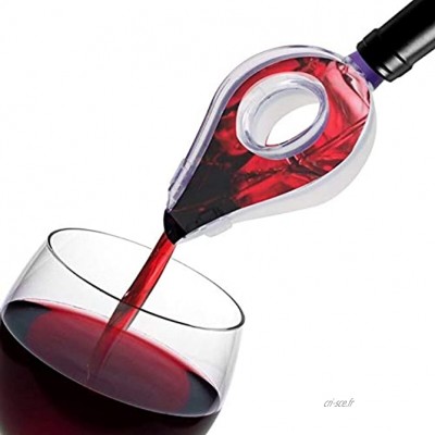 Bouchons et becs verseurs pour vin Vin rouge vin Aérateur Hopper Filtre Portable Decanter Alcool Bar Outils Pourer Bar Creative Accessoires Bec Verseur Alcool Vin et Huile Color : Clear