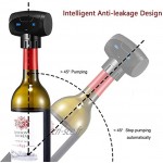 nincyee Bouchons de vin bouteille de vin sous vide électrique automatique réutilisable en liège pompe à vide économiseur de vin pour garder le vin frais