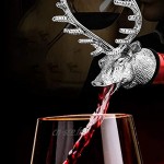 Vin Verseur Forme de Tête de Cerf Verseur de Vin Animal Bec Verseur de Vin Bouchon en Silicone 3D Vin Verseur en Alliage de Zinc Tête de Cerf