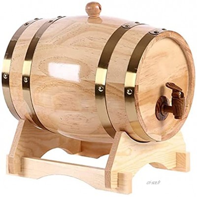 Baril de whisky baril en bois de 3L 5L 10L baril de vin en bois de chêne vintage pour bière whisky baril décoratif d'hôtel de port de brassage de rhum 5L-3l