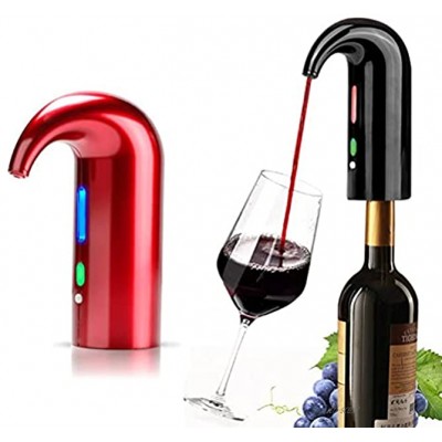Brteyes Aérateur de vin électrique avec bec verseur distributeur automatique de vin rechargeable par USB bec verseur portable distributeur de vin instantané pompe automatique pour vin rouge