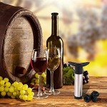 Fallea Bouchons pour bouteille de vin à vide bouchon en caoutchouc pour vin Économie de la pompe Économie de vide Wine Saver Pompe à vin avec 6 bouchons de bouteille