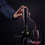 QAWSED Pompe à vin automatique aérateur de vin avec bec verseur bouton de décanteur de vin électrique et distributeur de vin couleur : noir taille : unique