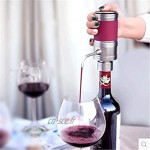 QAWSED Pompe à vin électrique avec aérateur et bec verseur distributeur d'air – Robinet de vin personnel pour vin rouge et blanc couleur : argent taille : 301–400 ml