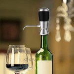QAWSED Pompe à vin électrique avec bec verseur automatique et filtre intelligent Distributeur de vin rechargeable Couleur : argenté Dimensions : 12,4 x 5,6 x 13,8 cm