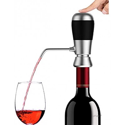 QAWSED Pompe à vin électrique avec bec verseur décanteur automatique filtre intelligent distributeur de vin couleur : argent taille : 12,4 x 5,6 x 13,8 cm