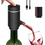 Vin De Vin électrique Verseur-portable One Touch Dessanter à Vin Pompe De Distributeur Pour Blanc Rouge Vin -multi-smart Automatique Automatique Oxidizeur De Vin Distributeur Verser -black Usb Re
