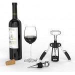 IPOW tire-bouchon 2 en 1 pour tire-bouchon de bouteille de vin – Kit de décapage manuel pour professionnels ou usage domestique