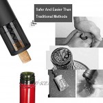 Tire-bouchon électrique pour bouteille de vin Rechargeable avec coupe-capsule et câble USB Noir