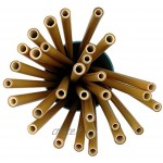20 pailles de bambou 100% biodégradables en bois de bambou naturel réutilisables pour cocktails et tout type de boisson alternative au plastique végétalienne BPAfree