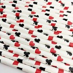 Generic 100 Pièce Papier Pailles Dégradable Pailles Poker Cartes Casino Pailles Papier Ventouses pour La Fête De Mariage D' Anniversaire