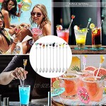 LOVECENTRAL Agitateurs de boissons colorés baguettes de cocktail de 23 cm Shaker en acrylique cuillère de mélange de bar pour cocktail et jus 10 cuillères de mélange