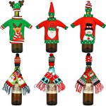 BALANSOHO Lot de 12 housses de bouteille de Noël pour pull écharpe chapeau bouteille décoration de table de fête de Noël