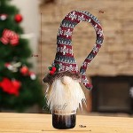 KALIONE Housse réutilisable pour bouteille de vin ou de champagne décoration de Noël Père Noël bonhomme de neige bonhomme de neige décorations de Noël