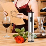 RongWang Ouvre-bouteille de vin électrique tire-bouchon de vin rouge ouvre-bouteilles automatique ensemble d'accessoires de passionné de vin Kit d'ouvre-batterie Color : Silver