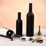 TSBB Ensemble de Bouchons d'ouvre-Bouteille de vin avec étui de Rangement en Forme de Bouteille Tasse en Acier Inoxydable pour