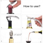 ZSY Ensemble d'outils à vin Ensemble-Cadeau d'accessoires pour Le vin en Acier Inoxydable et Alliage d'aluminium Facile à Utiliser Durable adapté au Bar ou en Cadeau