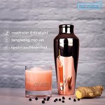 barmate Shaker à cocktail en acier inoxydable Parisian Shaker de qualité supérieure 2 pièces 550 ml cuivre
