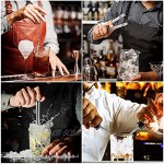 Shakers à cocktails Cocktail de 8 pièces Ensemble de shakers en acier inoxydable Bartender parfait pour mélanger Margarita Manhattan et autres boissons à la maison Trousse de barman