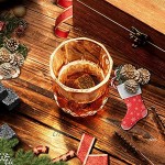 Baban Verres à Whisky Set Amende Coffret Cadeau Bois avec 2X Verres à Whisky 8X Granit Pierres à Whisky Sac en Velours et Pince Offrez Cadeau pour Hommes