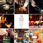 DollaTek 10Pcs Ensemble Shaker pour Cocktail Martini avec kit Organisateur et Accessoires avec Support en Bois Barre de Barman en Acier Inoxydable 750 ML 25,3 oz