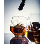 Ensemble de Cadeaux Pierre a Whisky d'Or Exclusives en Acier Inoxydable Haute Technologie de Refroidissement – 8 Glaçons Reutilisable Whisky Stones Gift Set Cadeau Homme + Pincettes de Barman