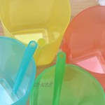 EXCEART Gobelets Colorés avec Paille Intégrée Paquet de 6 Gobelets en Paille pour Les Tout-Petits Gobelet en Plastique avec Paille Intégrée Tasses à Eau Couleur Bonbon pour Enfants