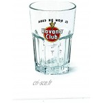 Havana Club Lot de 6 gobelets en verre Motif rhum