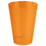 S&S-Shop Lot de 10 gobelets réutilisables en plastique Orange 0,4 l