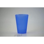 S&S-Shop Lot de 25 gobelets en plastique réutilisables Bleu 0,4 l