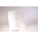 S&S-Shop Lot de 25 gobelets réutilisables en plastique Transparent 0,4 l